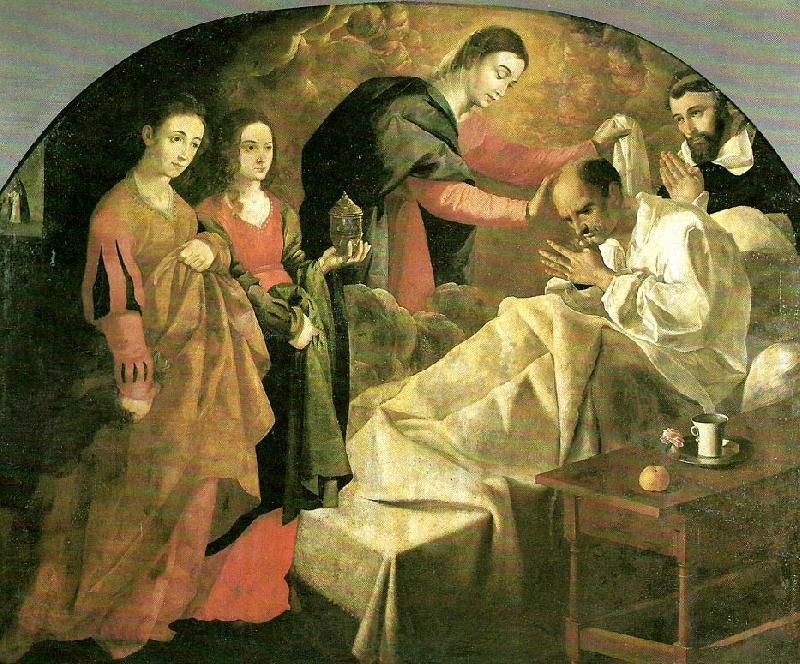 Francisco de Zurbaran miraculous cure of the blessed reginaud of orleaans Norge oil painting art